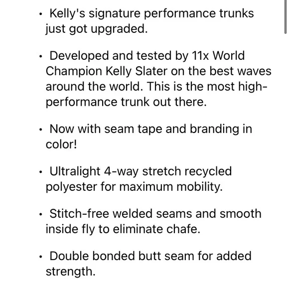 NWT Outerknown Kelly Slater Apex Swim Trunk - Picture 3 of 7